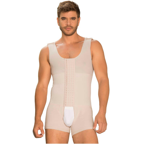 Fajas MariaE 8128 Fajas Colombianas Full Body Shaper for Men | Post Surgery Stage 2 & Daily Use Girdle | Powernet