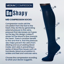 Load image into Gallery viewer, Be Shapy 2 Pack Compression Socks Open Toes Knee High Leg Support Medias de Compresión con Abertura en Dedos
