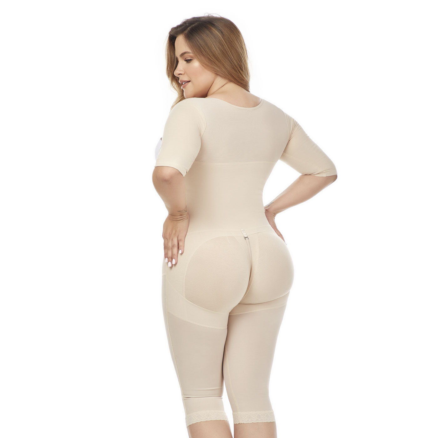 9142 MARIA E , Long Sleeve Postoperative Shapewear With Over Bust Strap |  After Pregnancy Compression Garment | Powernet