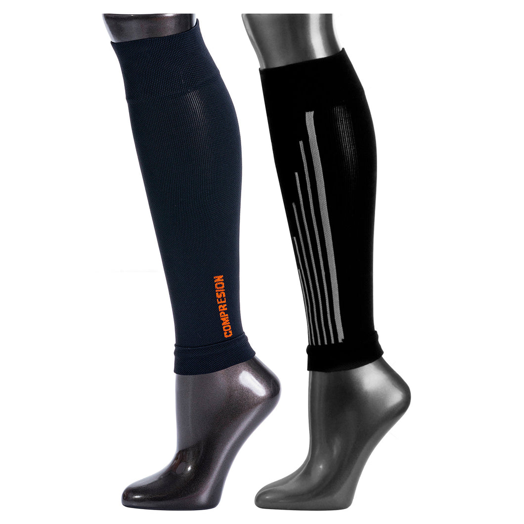 Be Shapy 2 Pack Sports Calf Compression Athletic Unisex Sleeve Medias de Compresión