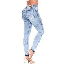 Load image into Gallery viewer, LOWLA 212142 | High Rise Denim Skinny Colombian Jeans for Women | Pantalones Levanta Cola
