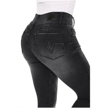 Load image into Gallery viewer, Lowla 212141 | High Rise Bum Lift Colombian Ripped Skinny Prewash Jeans
