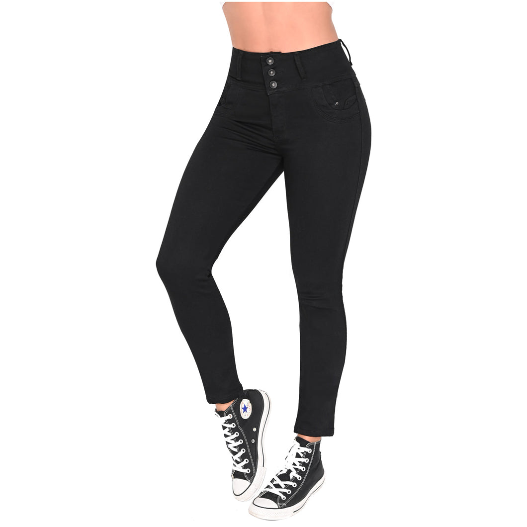 Lowla 212043 | High Rise Bum Lift Colombian Skinny Ankle Jeans 