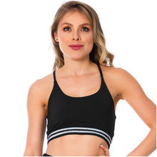 Load image into Gallery viewer, FLEXMEE 902053 | Women&#39;s T-Back Black Gym Bra 
