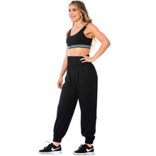 Load image into Gallery viewer, FLEXMEE 952054 | High-Waisted Black Joggers for Women
