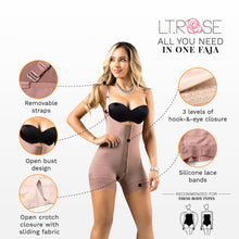 Load image into Gallery viewer, LT.Rose 21113 Open Bust Mid Thighs Butt-Lifting Girdle with Adjustable Straps | Everyday Use
