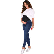 Load image into Gallery viewer, LOWLA 219898 | Maternity Skinny Jeans with Baby Bump Elastic Band
