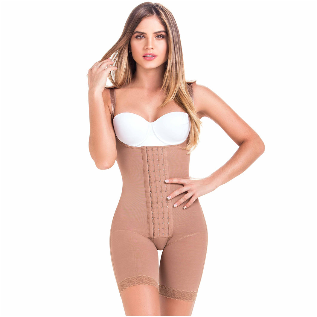 Fajas MariaE 9182T | Butt Lifting Shapewear with Shoulder Pads | Daily - Postpartum and Postsurgery Use 
