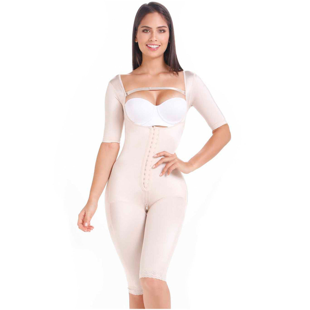 Fajas MariaE FQ104 | Post Surgery Shapewear | Full Body Shaper with Sleeves