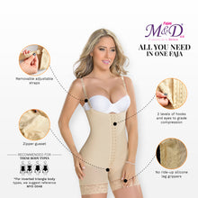 Load image into Gallery viewer, Fajas MYD 0066 Strapless Mid Thigh Body Shaper for Women / Powernet
