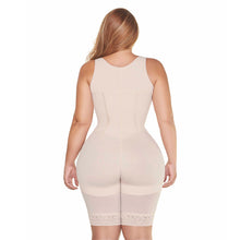 Load image into Gallery viewer, Fajas MariaE RA002 | Fajas Colombianas Open Bust Bodysuit | Knee Length Butt Lifter Girdle | Powernet
