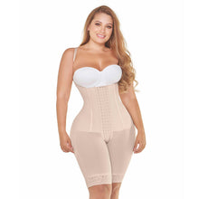 Load image into Gallery viewer, Fajas MariaE RA002 | Fajas Colombianas Open Bust Bodysuit | Knee Length Butt Lifter Girdle | Powernet
