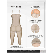 Load image into Gallery viewer, Fajas Salome 0213 | Post Surgery Butt Lifter Full Bodysuit | Open Bust Knee Length Body Shaper for Women | Powernet - Pal Negocio

