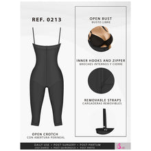 Load image into Gallery viewer, Fajas Salome 0213 | Post Surgery Butt Lifter Full Bodysuit | Open Bust Knee Length Body Shaper for Women | Powernet - Pal Negocio
