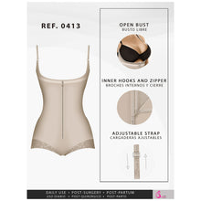 Load image into Gallery viewer, Fajas Salome 0413| Butt Lifter Tummy Control Shapewear for Women | Open Bust Hiphugger Bodysuit | Powernet - Pal Negocio
