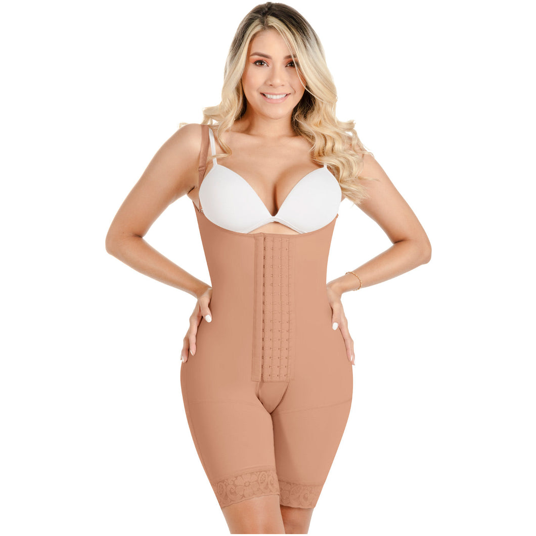 SONRYSE 047BF | Postpartum Post Surgery Compression Garment | Tummy Control Butt Lifter Body Shaper | Daily Use Open Bust Shapewear | Powernet